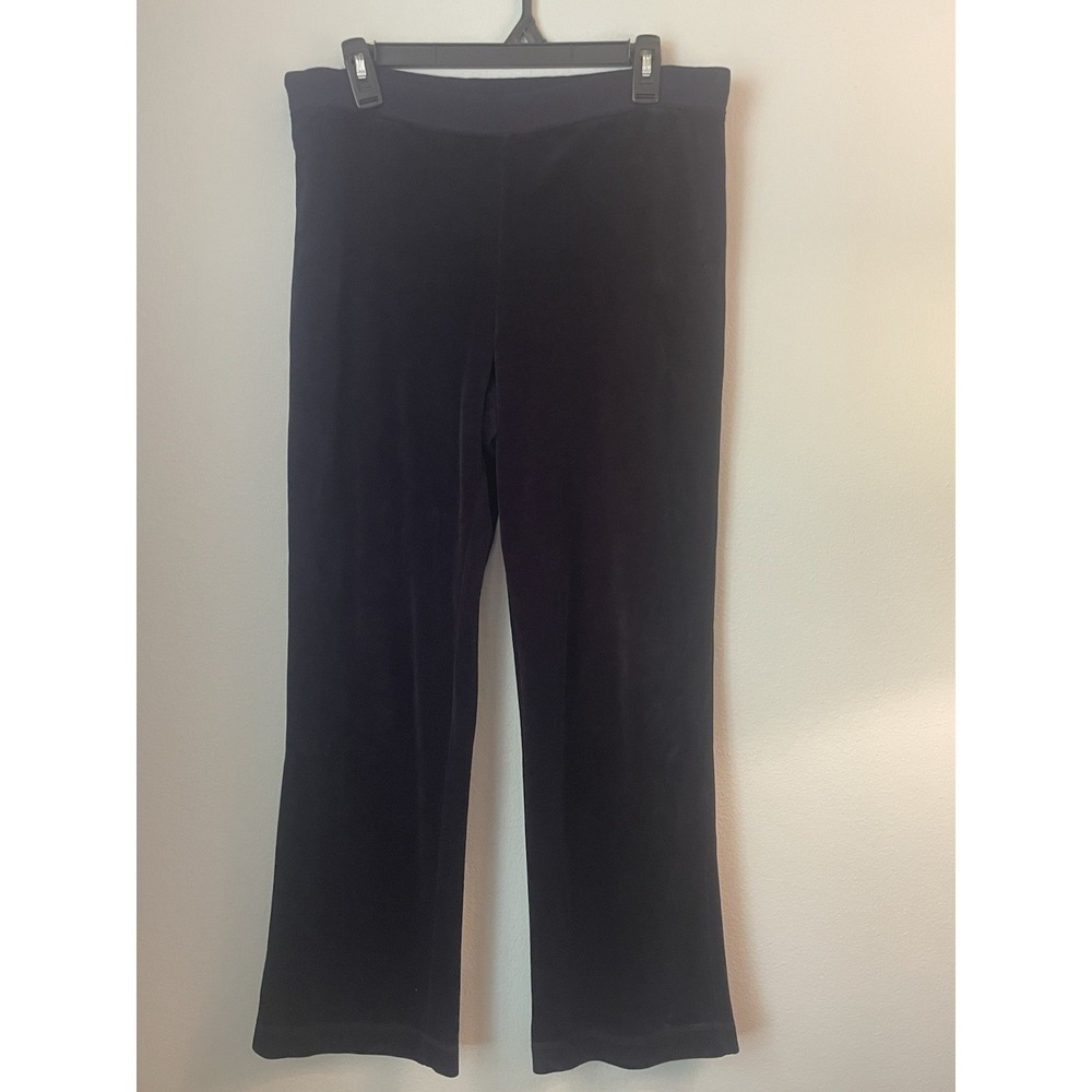Lauren Ralph Lauren Velvet Velour Pants‎ Navy Blue Pull On Dressy P/S